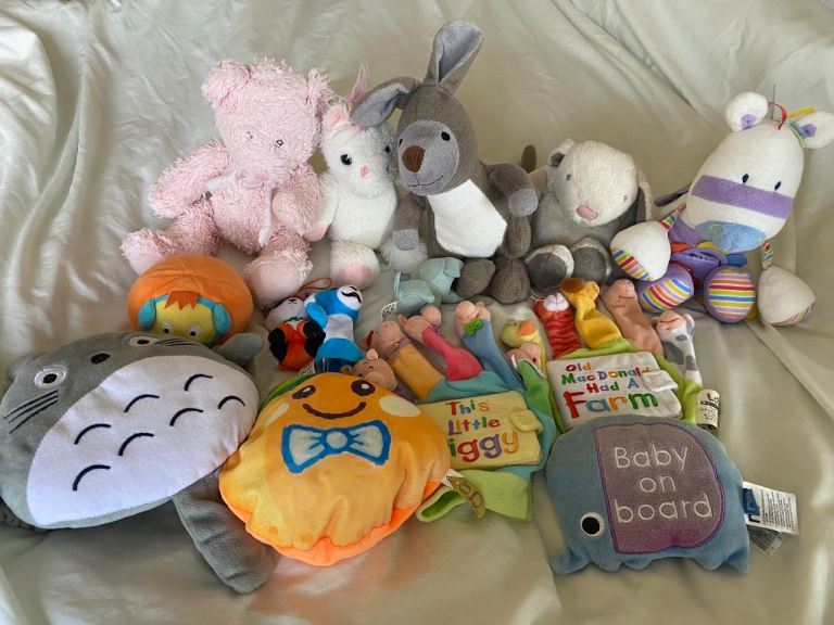 A bundle of soft toys 