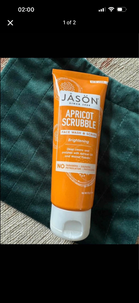 JASON SINCE 1959  APRICOT SCRUBBLE  FACE WASH & SCRUB