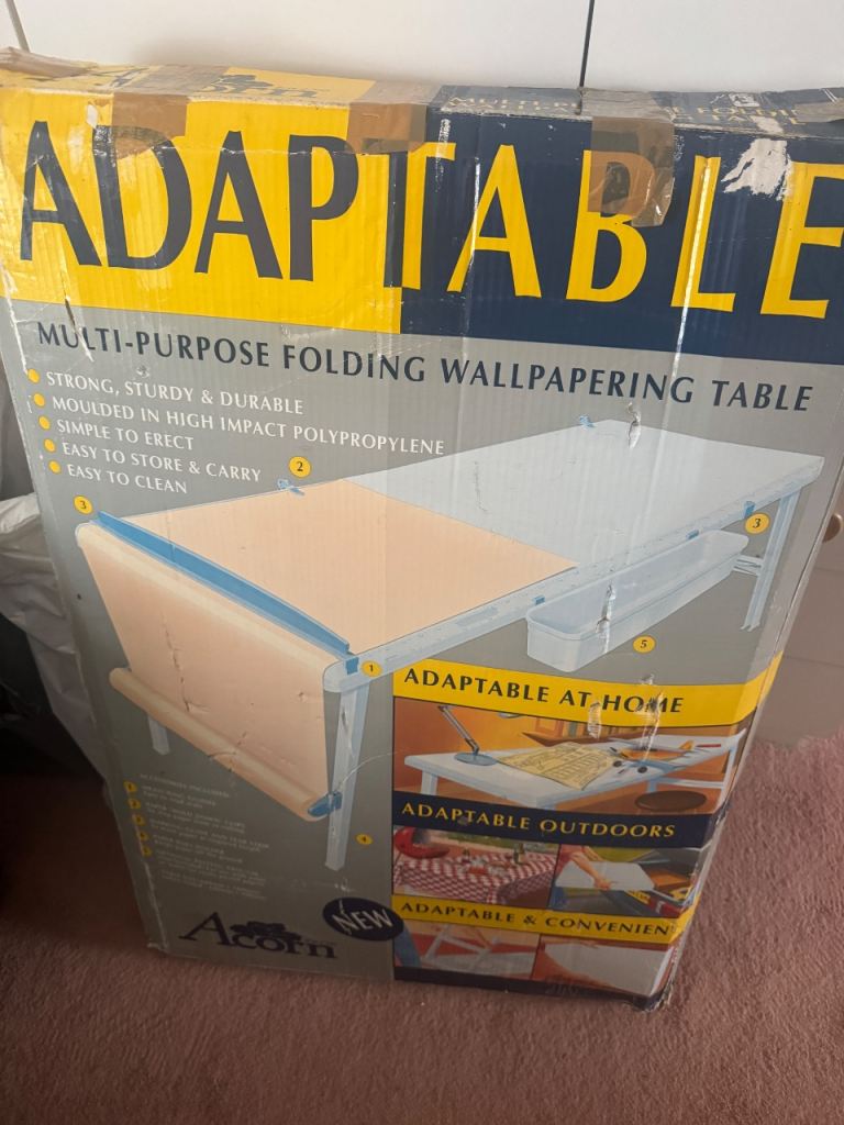 Acorn Adaptable Multi-Purpose Folding Wallpapering Table – New in Box