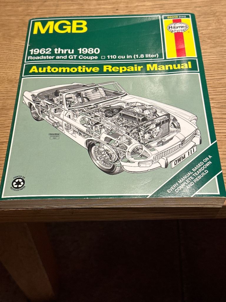 Haynes MGB Automotive Repair Manual 1962-1980