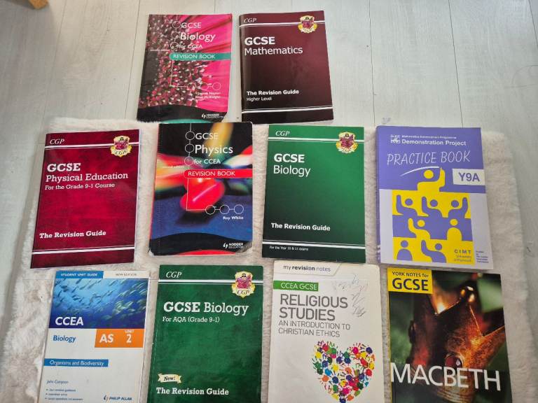 GCSE Revision Guides & Practice Books - Biology, Maths, Physics, PE, Religious Studies, Macbeth