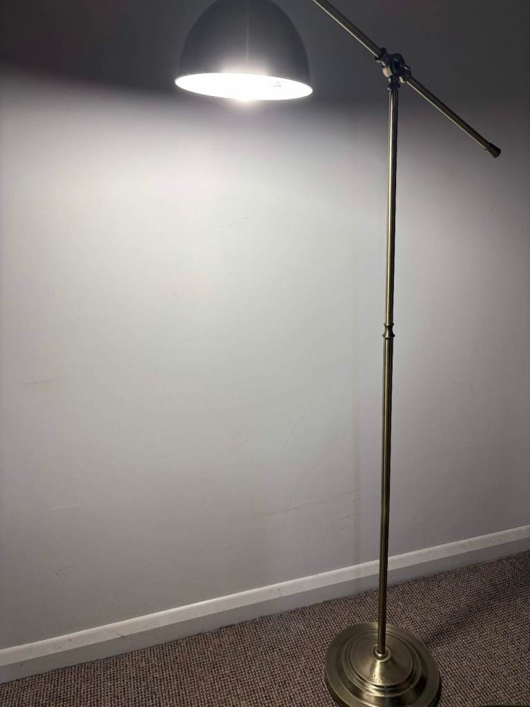 Vintage Style Antique Brass Adjustable Floor Lamp + FREE Philips WiZ Smart Bulb