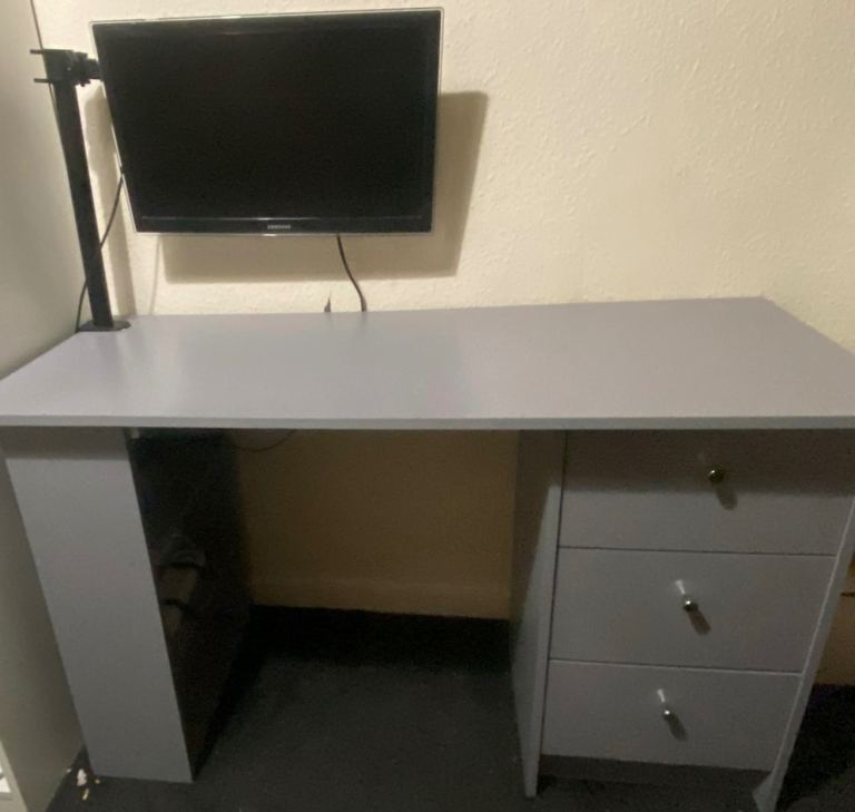 Grey desk table