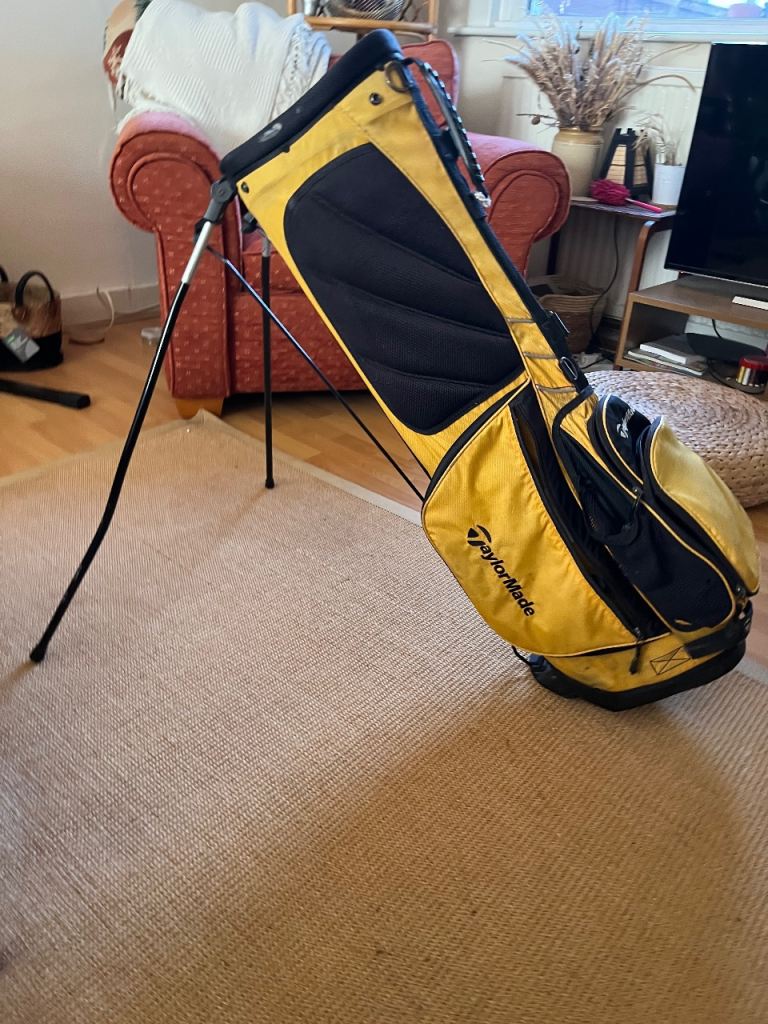 TaylorMade Yellow Golf Stand Bag – Auto Stand Golf Bag