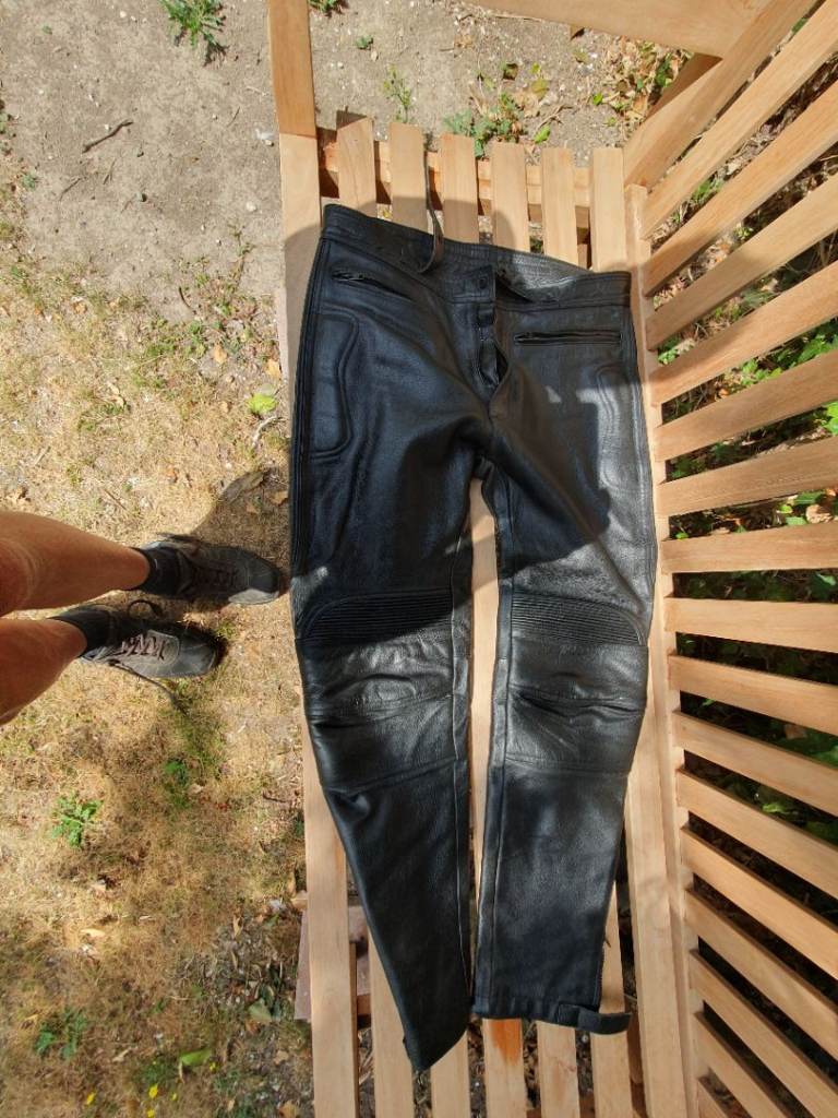Trousers leather bike waist 36" length 31"