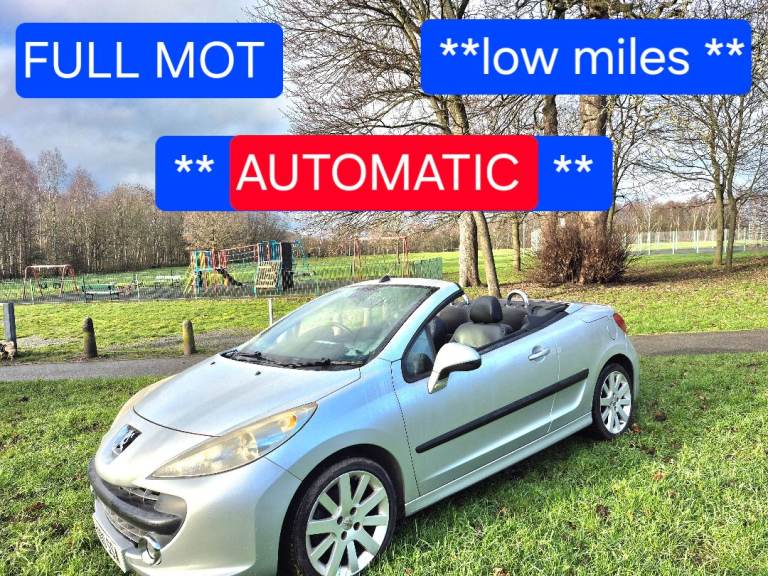 Peugeot 207cc AUTOMATIC  low miles FULL MOT