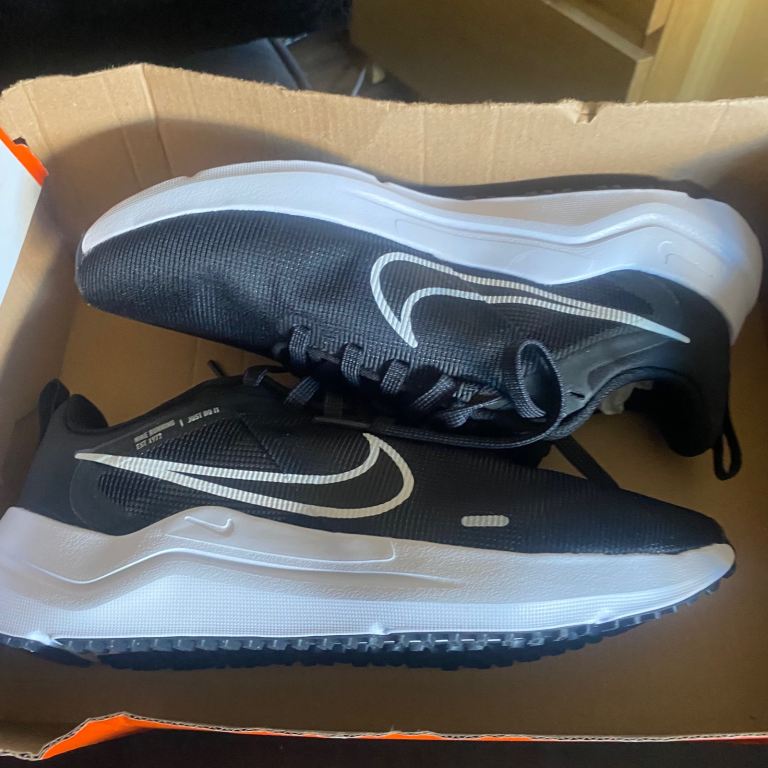 New Nike Downshifter 12 Trainers Black/White UK 4.5
