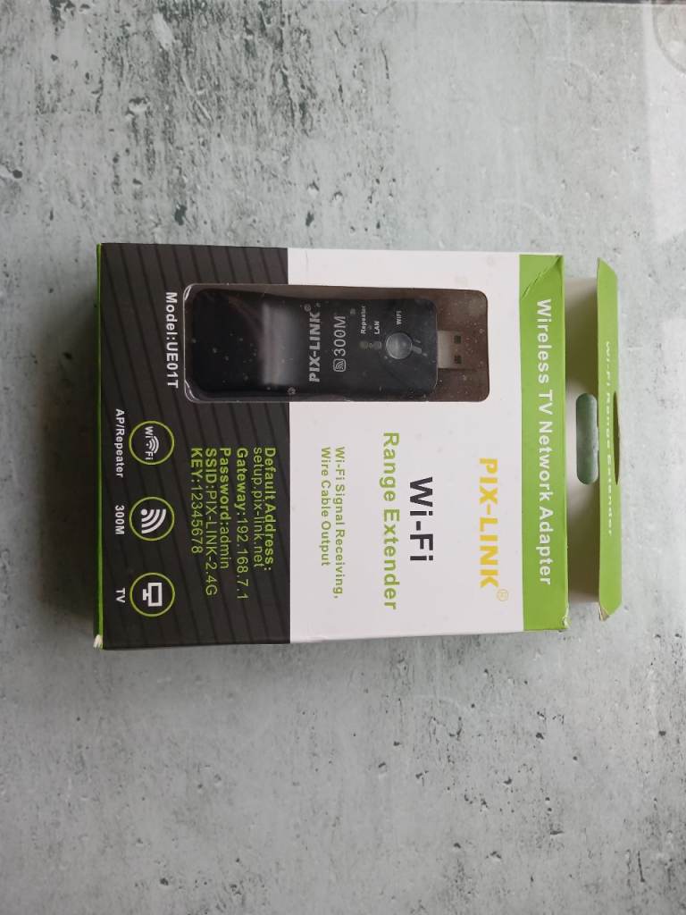 PIX-LINK Wi-Fi Range Extender LV-UE01T – New