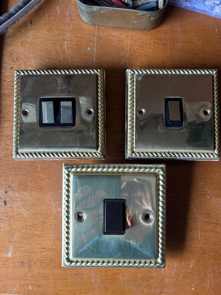 Brass light switches