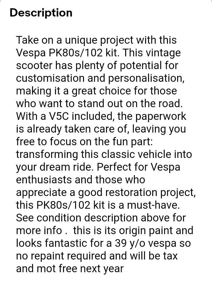 Vespa PK80 1985 Creg