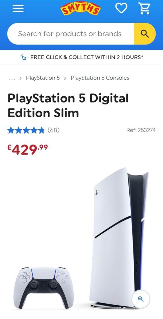 One Week Old - PS5 Slim Digital Edition 825GB 4K 120Hz Gaming Console