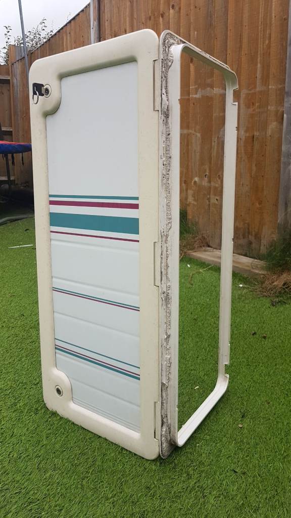 Various side doors with frames and keys for caravan camper motorhome - gas, toilet, storage.