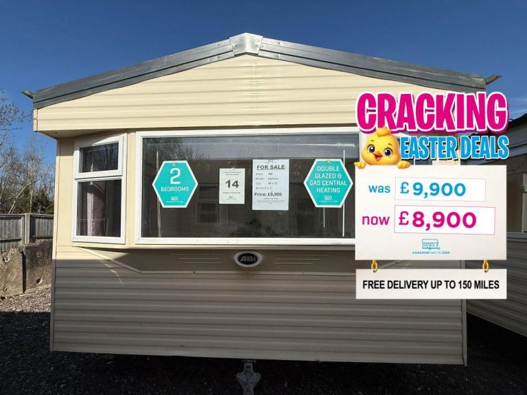 2 Bed ABI Static Caravan - DG, CH, New Carpet - Free Delivery up to 150 miles 