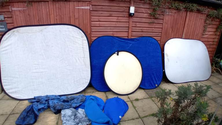 Set of 4 Studio Photographic Back Drops/Reflectors 