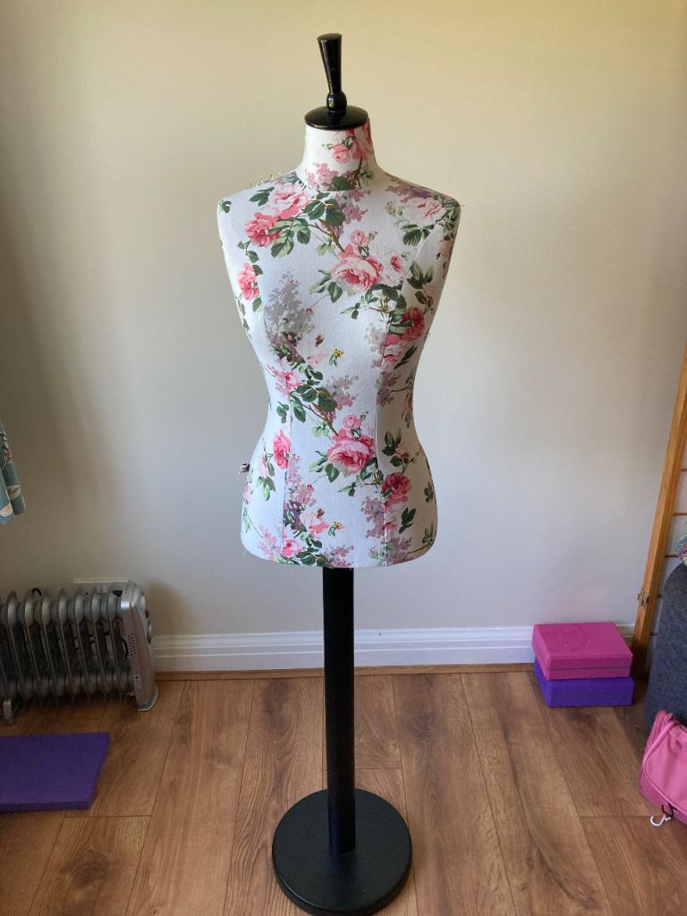 Female mannequin for display or dressmaking.
