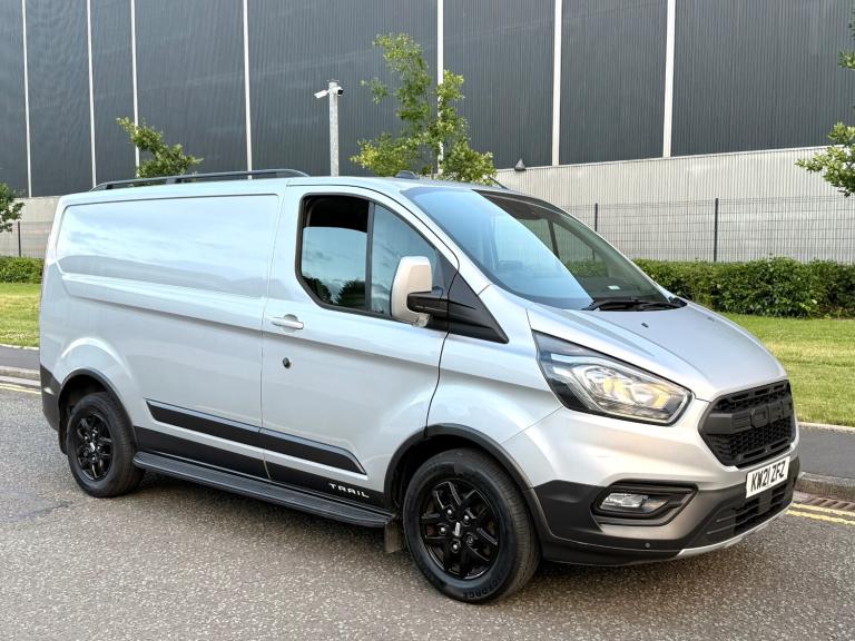 2021/21 FORD TRANSIT CUSTOM TRAIL 2.0 TDCI 130 PS-L1 SWB-LEATHER-SILVER-CLN VAN!