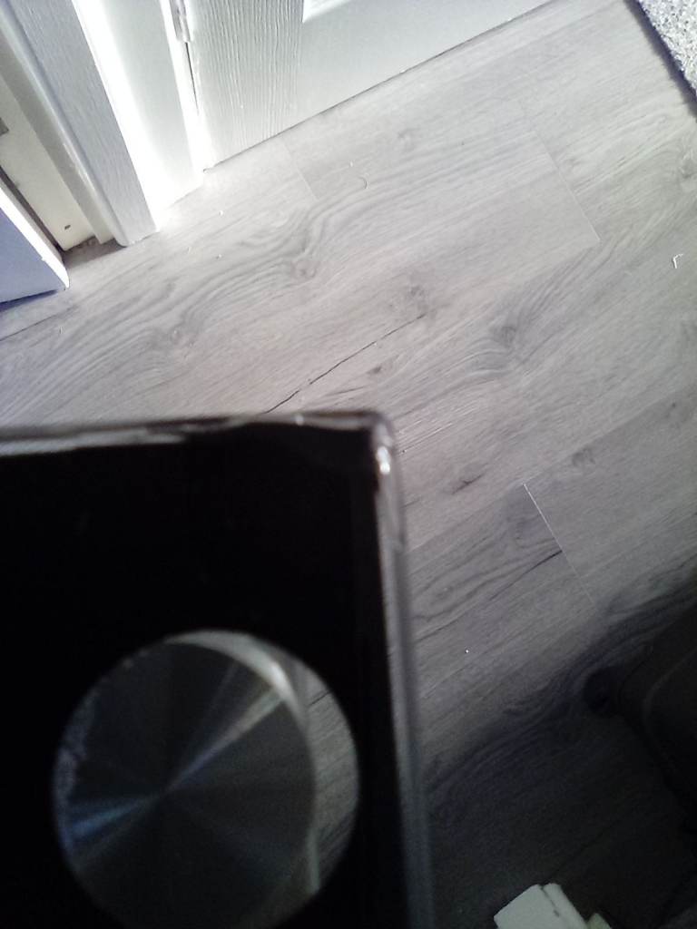 Used compact Black Glass Desk 