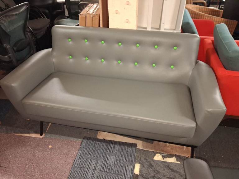 Leather  launch sofa