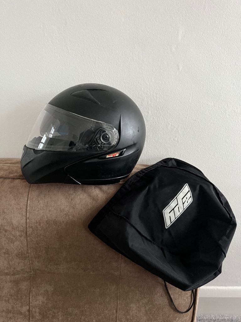 EPY Black Motorcycle Helmet Size S (56-57cm)