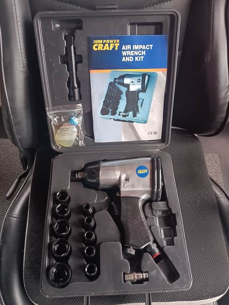 CRAFT 6011. PCAT16. SET 1/2 Inch Square Impact wrench & 10 Sockets 