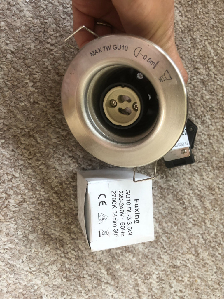 Diall Chrome Fixed LED Fire-rated Warm white Downlight 3.5W IP20