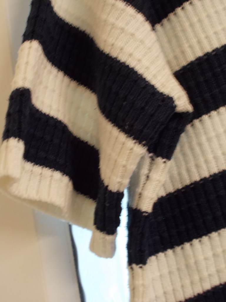 Blue and White Striped Cropped Jumper