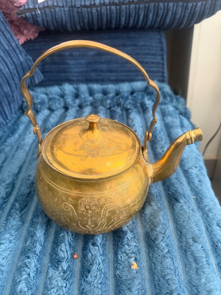 Vintage brass teapot