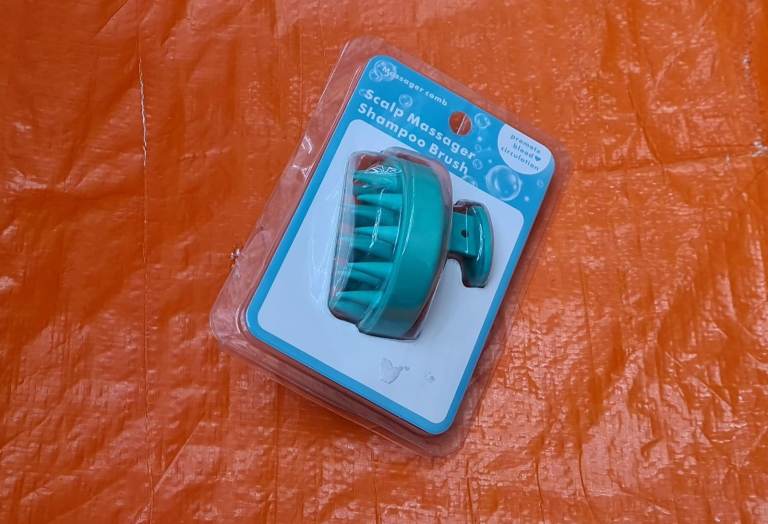 Scalp Massager Shampoo Brush – Turquoise Handheld Hair & Scalp Scrubber