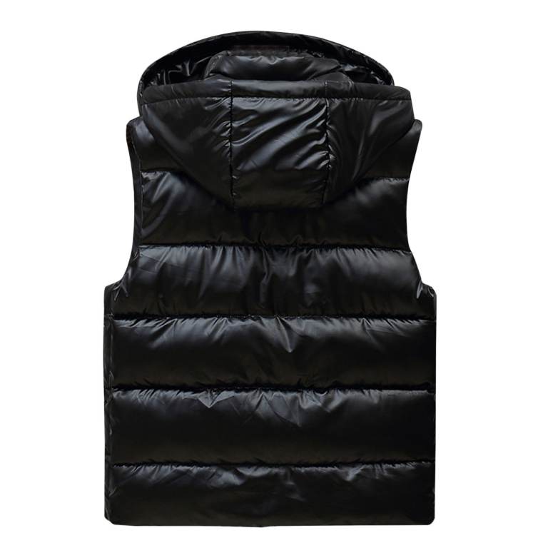 image for Mens Winter Puffer Padded Vest Quilted Hooded Bubble Sleeveless