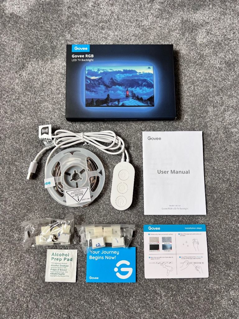 Govee RGB LED TV backlight adjustable strip lights