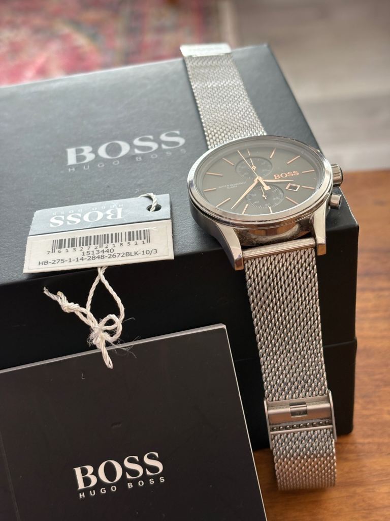Hugo Boss 1513440 Watch - Silver Mesh Strap, Brand New
