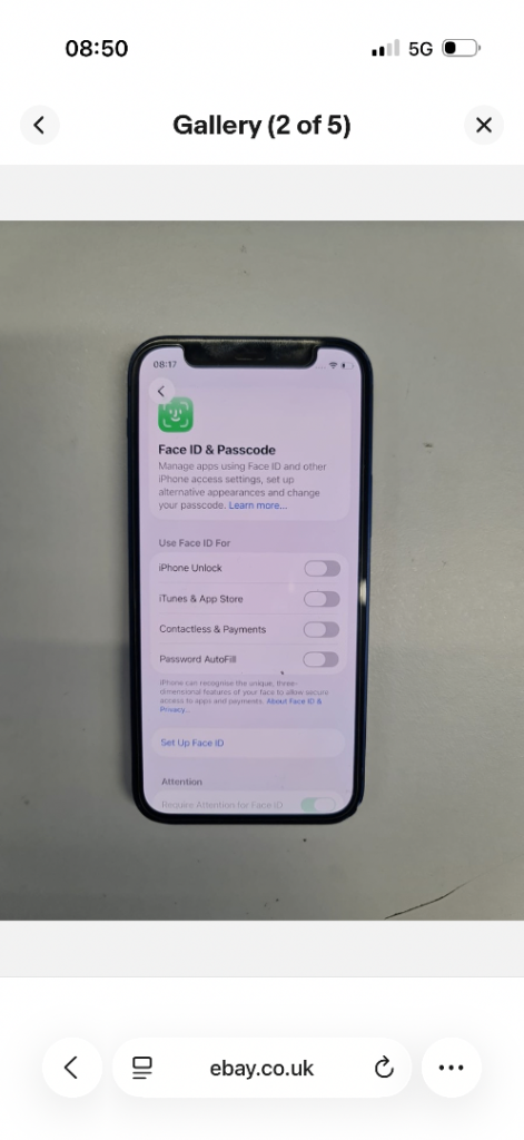 I phone 14 126gb 87% battery unlocked