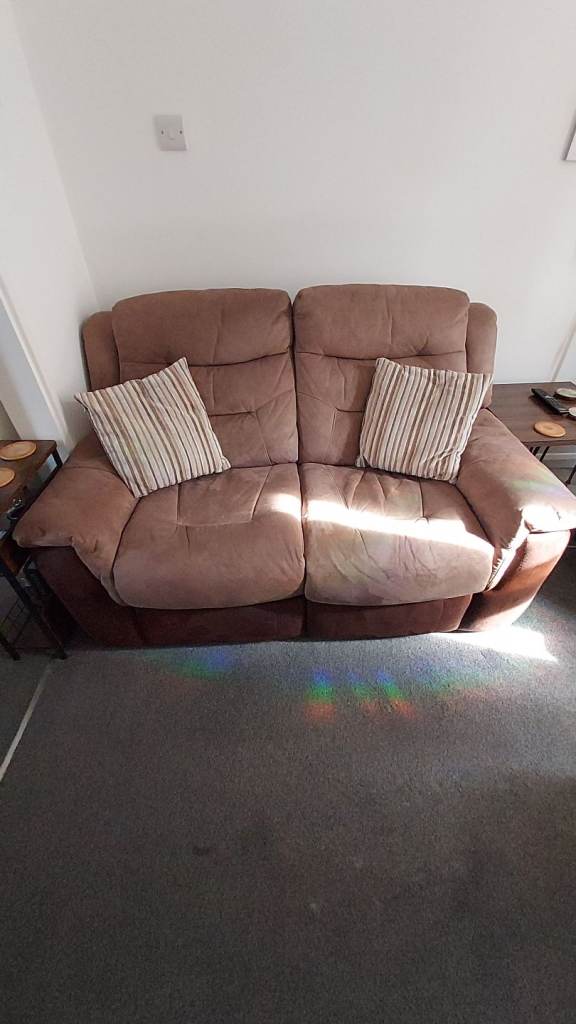 Recliner sofa and matching recliner armchairs
