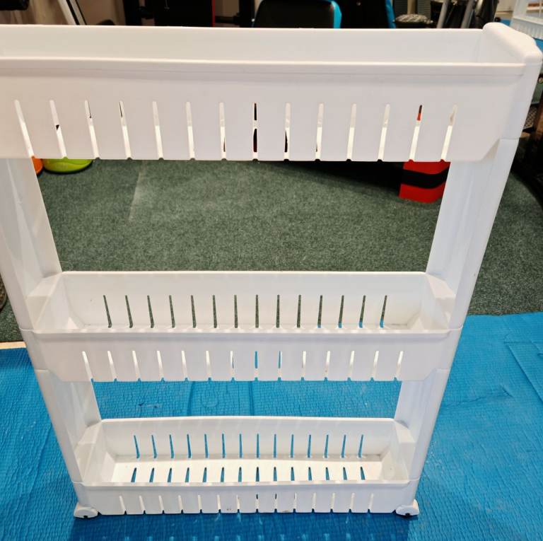 3 tier narrow trolley on wheels 