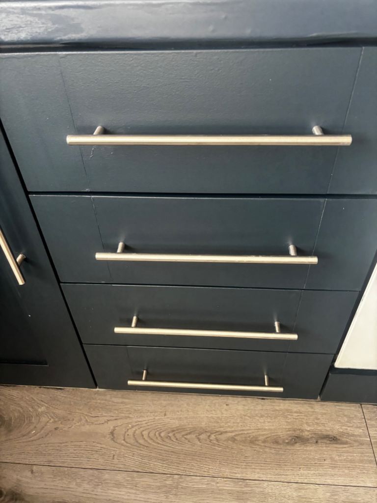 5 x new kitchen unit handles Brushed nickel 
