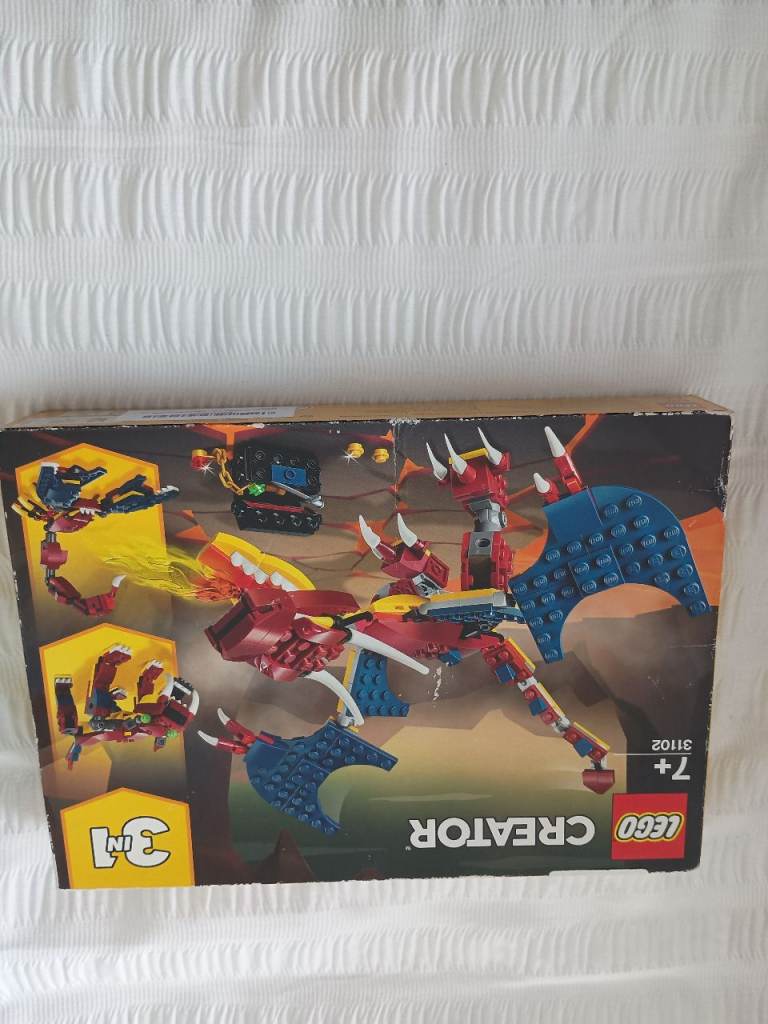 New LEGO Creator 3in1 Fire Dragon 31102 Building Set