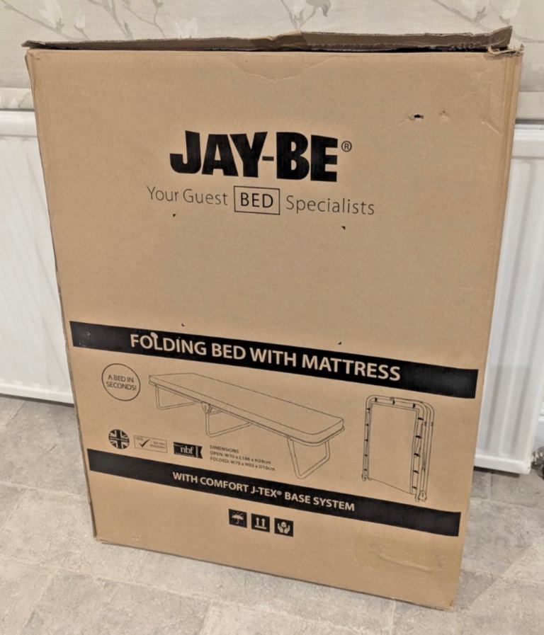 JAY-BE Folding Bed with Mattress – As Good As New
