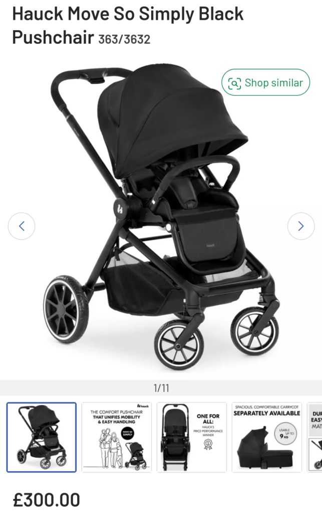 Hauck Pushchair (Bargain. 300£ in Argos)