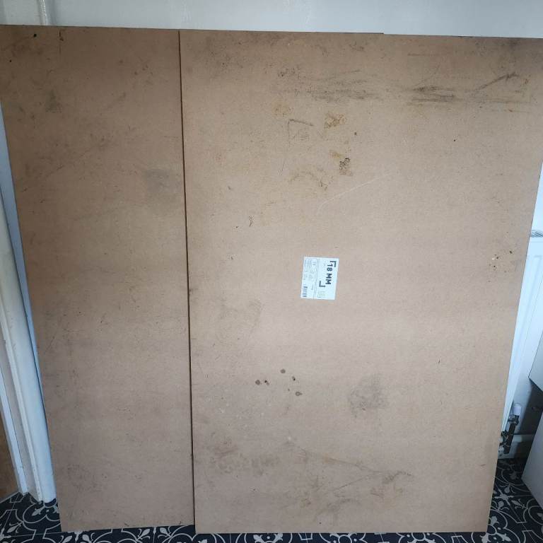 2x 18mm MDF Sheets (approx. 1200x800mm)