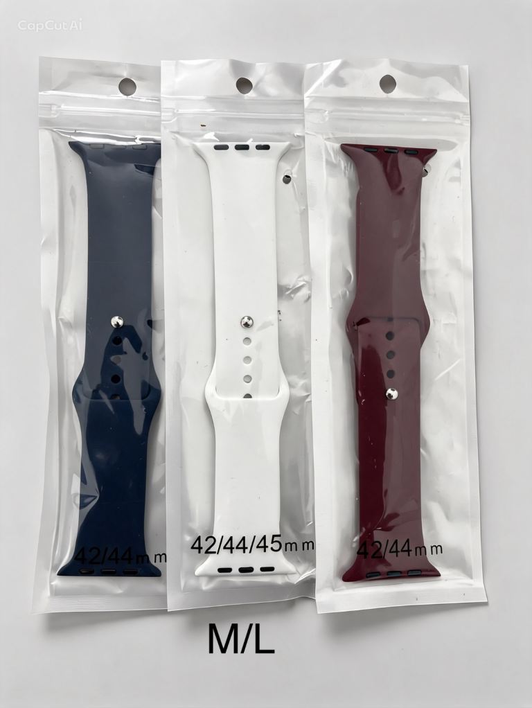 Apple Watch Straps 42/44/45mm – Silicone Bands (3 Pack)