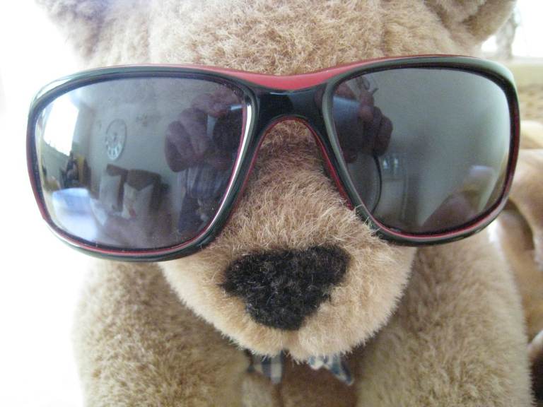 Cute Teddy Bear with Sunglasses – Very Good Condition