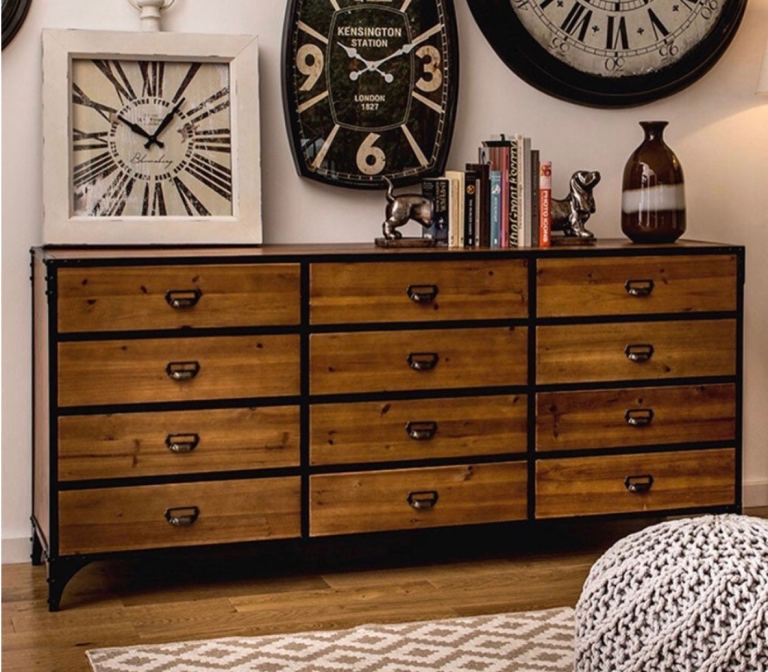 Large 12 Drawer Solid BRAND NEW Pine Apothecary Cabinet Collectors Industrial BNIB