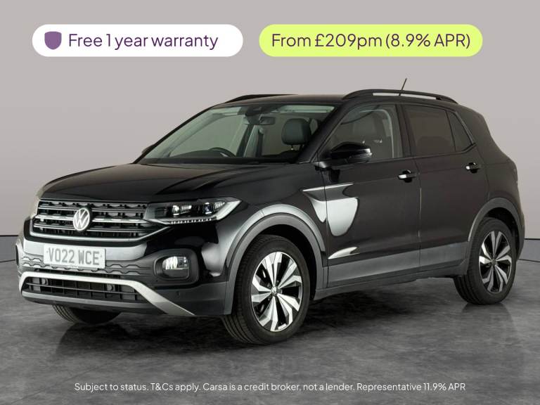 2022 Volkswagen T-Cross 1.0 TSI 110 Black Edition 5dr DSG HATCHBACK PETROL Automatic