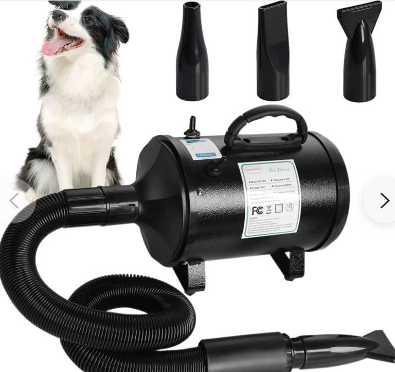 ALMOST NEW -Display4Top Dog Dryer,2400W Dog Blow Dryer,3.2Hp Speed Adjustable Heat