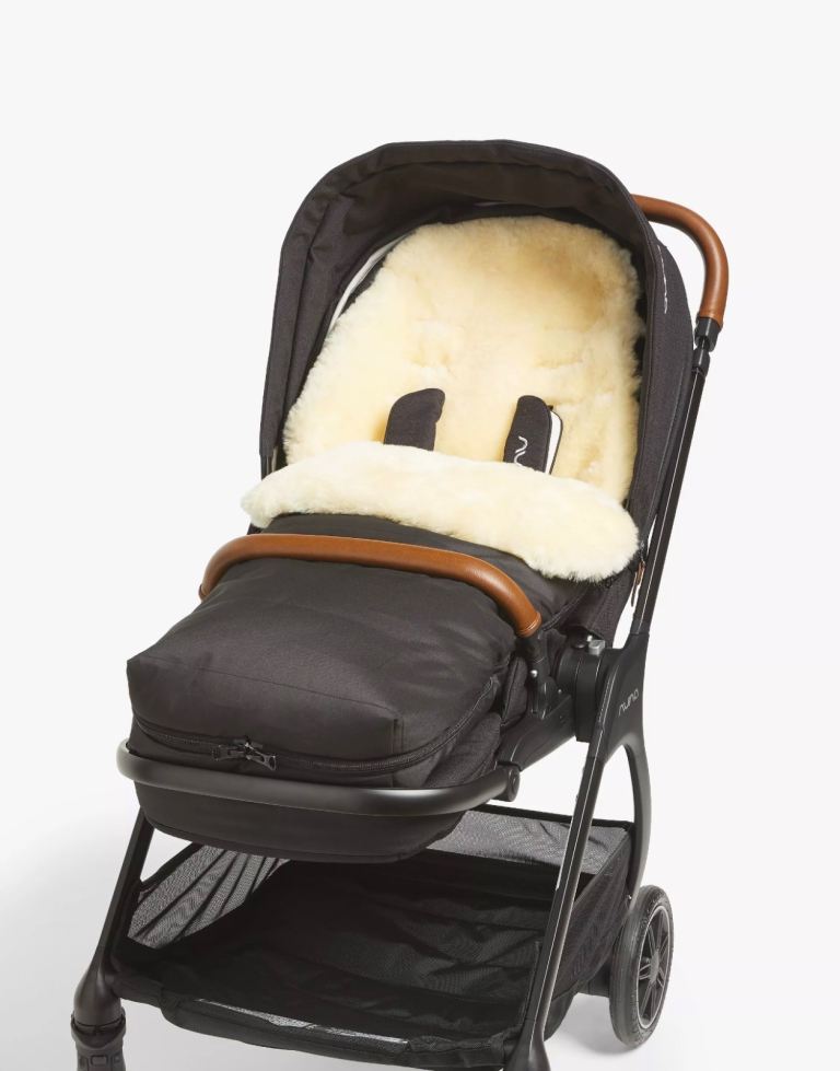 Stunning sheepskin footmuff/waterproof buggy cover RRP £120