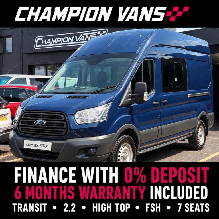 2015 Ford Transit 2.2 TDCi 350 H3L3 150BHP Double Cab 7 Seater *CHAIN ENGINE*