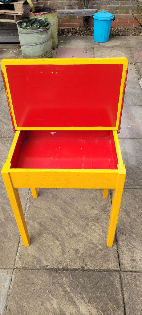 Wooden School Desk & Chair