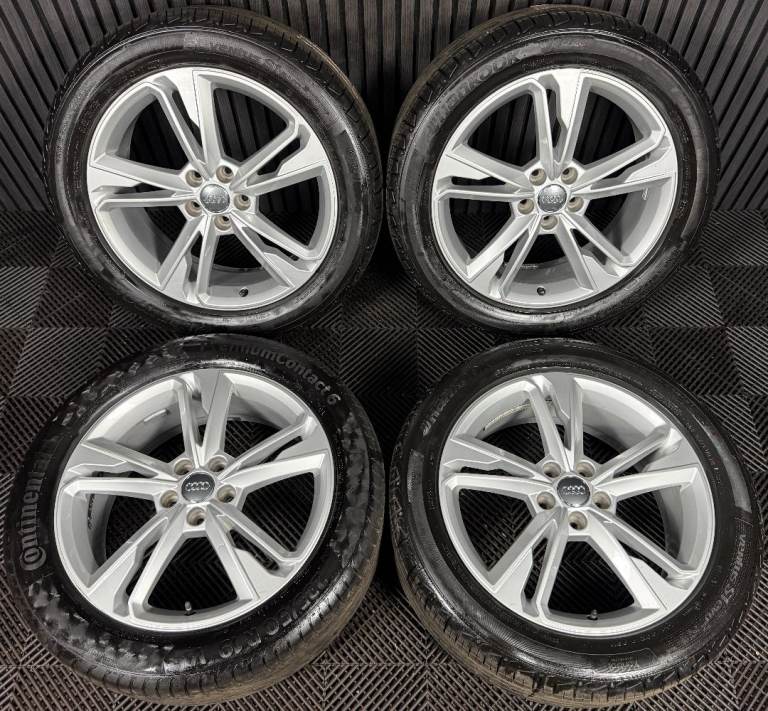 19'' GENUINE AUDI Q3 S LINE 5 DOUBLE SPOKE NEW MODEL ALLOY WHEELS TYRES ALLOYS