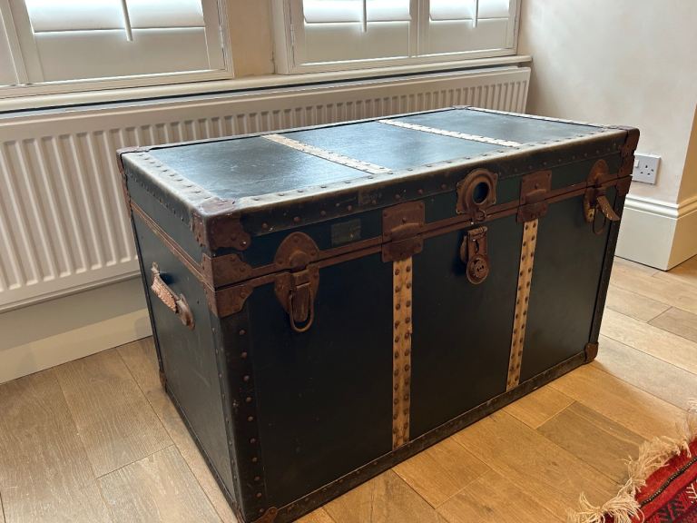 Large Green Vintage Trunk