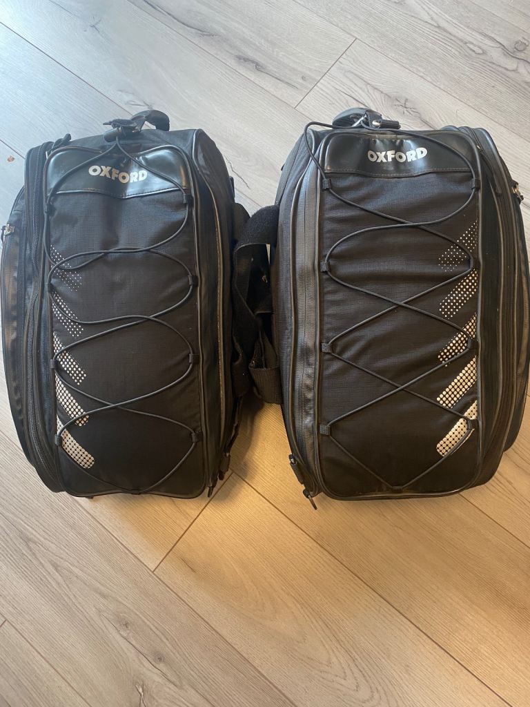 Oxford P60R lifetime luggage 60L pannier set. 